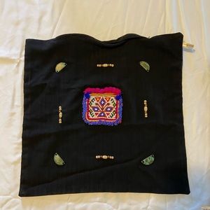 Black pillowcase boho zip up by Jiya & Jeena